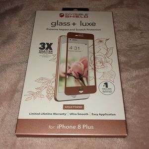 iPhone 8 Plus Rose gold glass screen protector